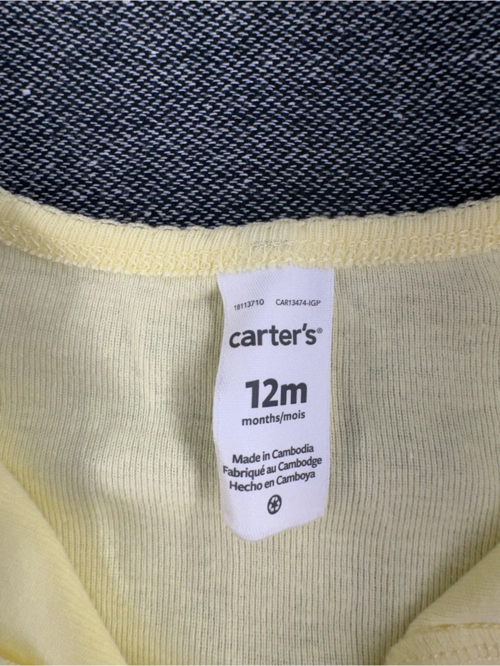 Kids—Carter's Yellow Cardigan with Blue & White Floral Dress
